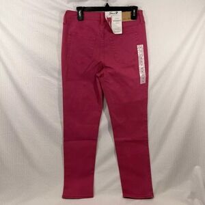 NWT Seven7 Women's High Rise Slim Straight Jean Pink Size 16